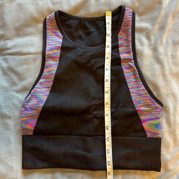 6 / EUC Lululemon Love Revealed Bra Black / Rainbow (retired/sunset!) - Picture 4 of 6